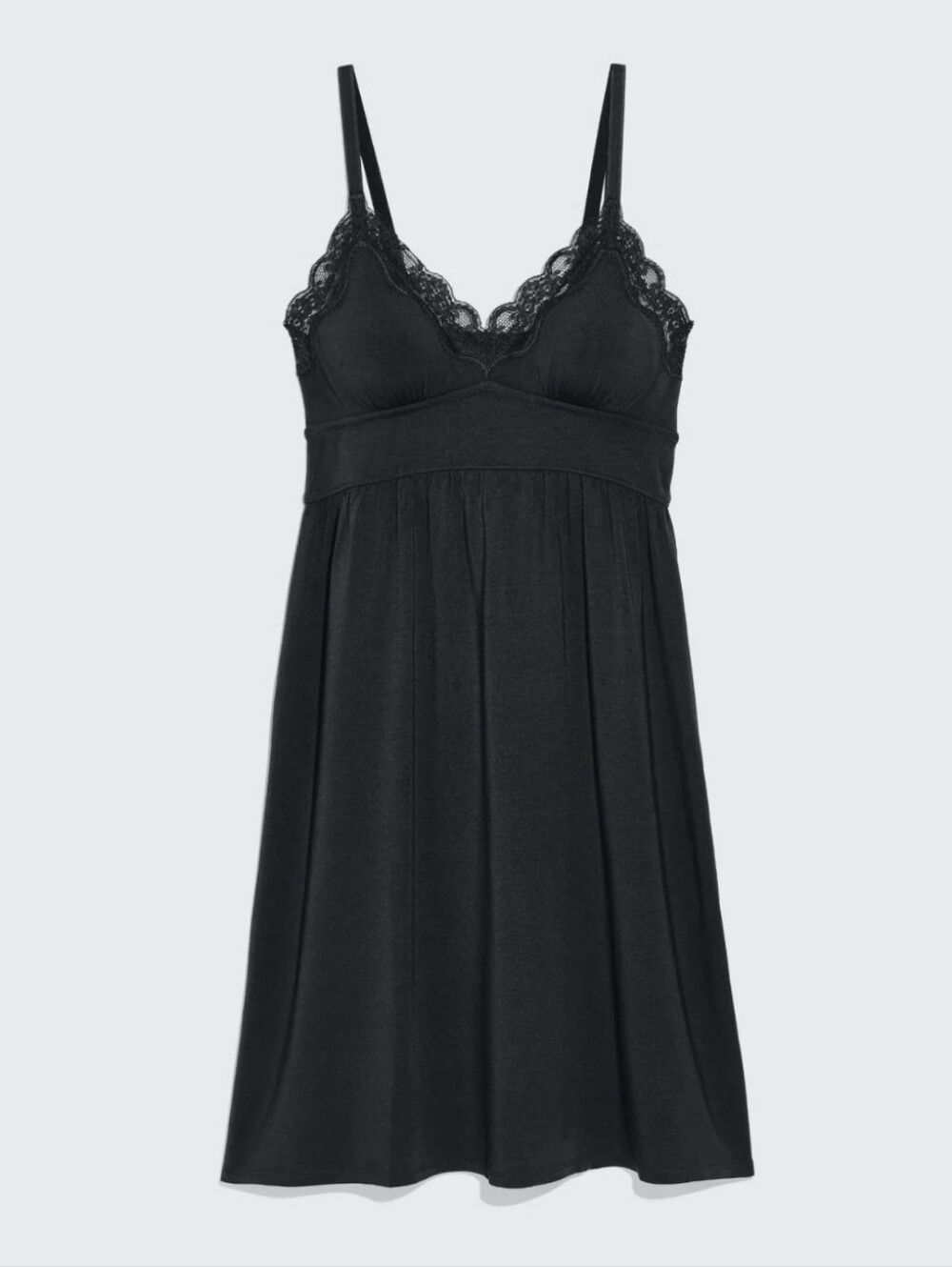 🩶knix Modal Nightgown Lace-Trim Chemise Slip